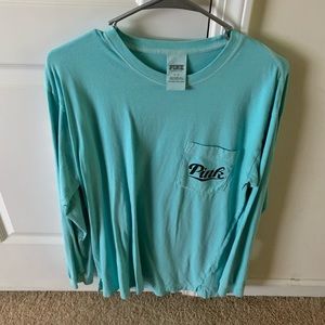 Blue PINK long sleeve shirt